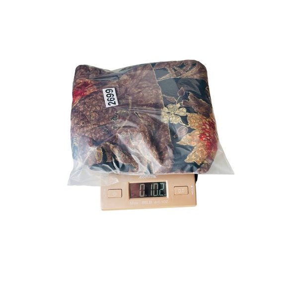 Chicos Design Floral Patchwork Long Sleeve Top Size 3 Acetate/Polyester Blend - Picture 5 of 5